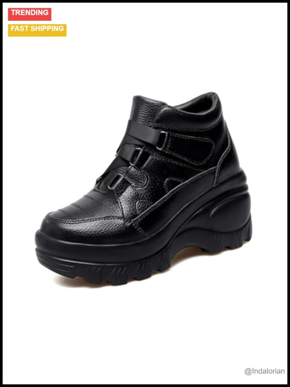Microfiber Leather Orthopedic Platform Ankle Boots with Arch Support